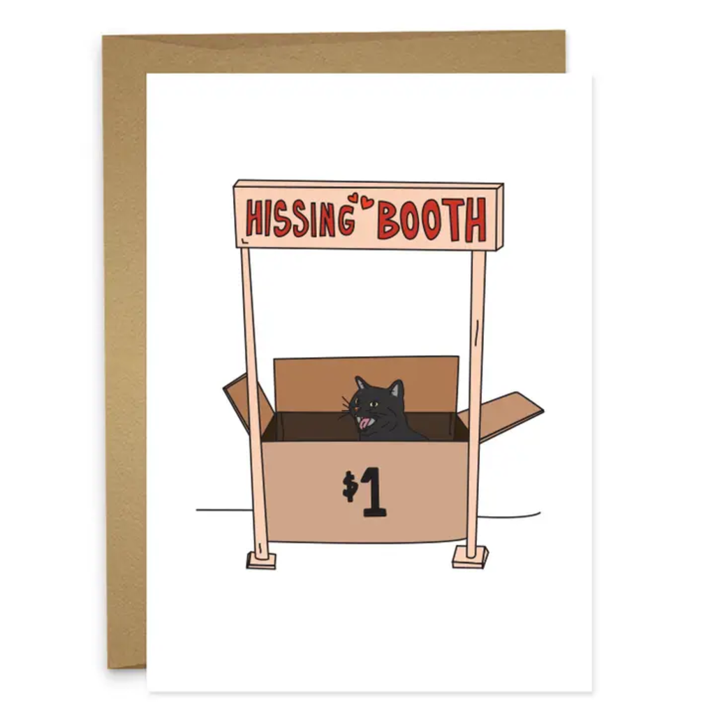 HISSING BOOTH GREETING CARD