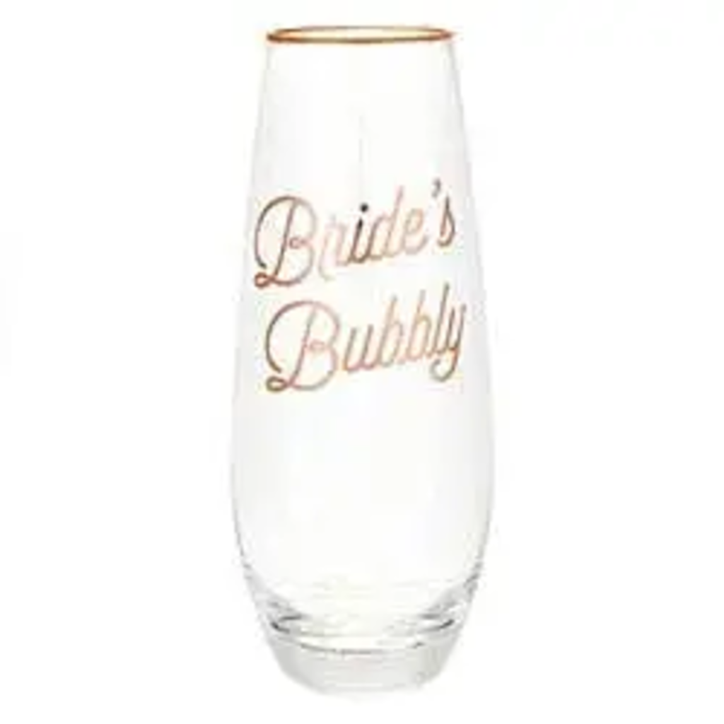 BRIDE'S BUBBLY STEMLESS CHAMPAGNE GLASS