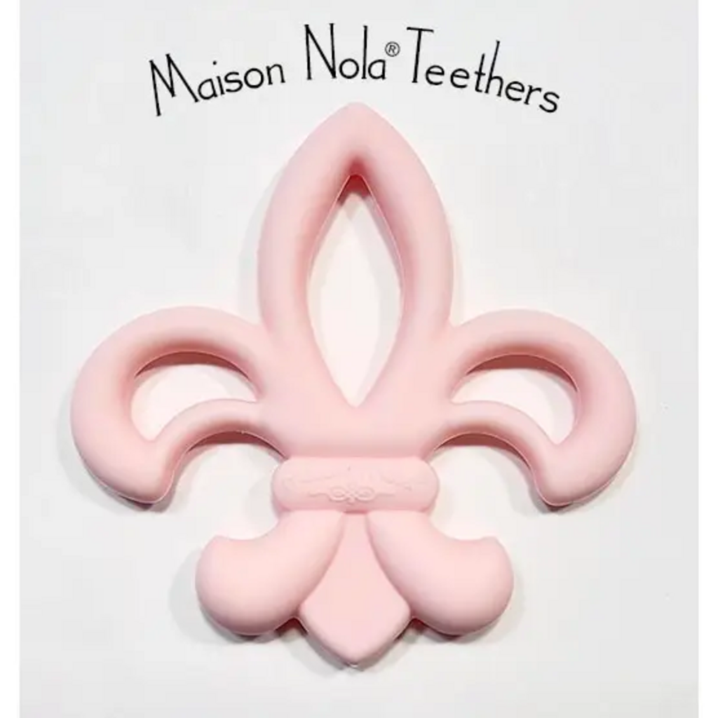 FLEUR DE LIS BABY TEETHER - PINK