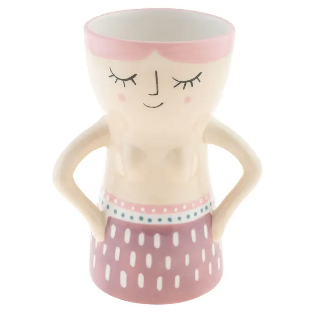 REYNA LILAC BUSTY LADY VASE