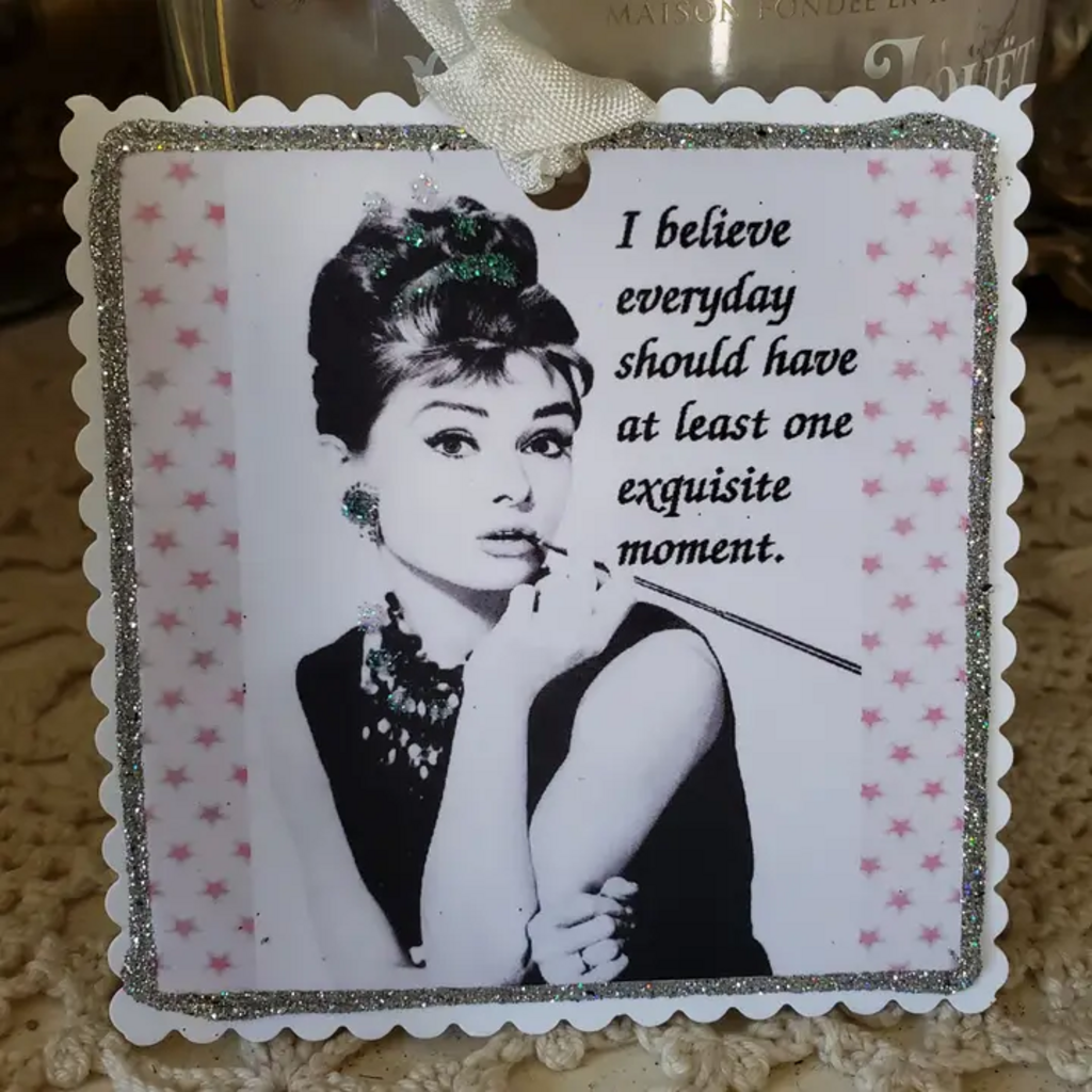 AUDREY HEPBURN EQUISITE QUOTE GIFT TAG