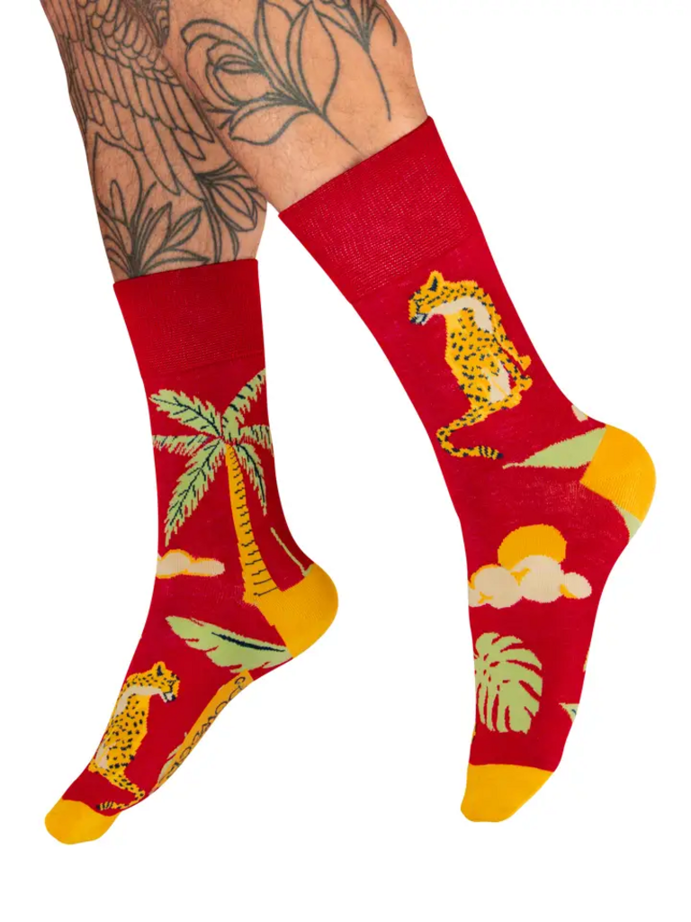 MEN'S CHILLED CHEETAH BAMBOO SOCKS