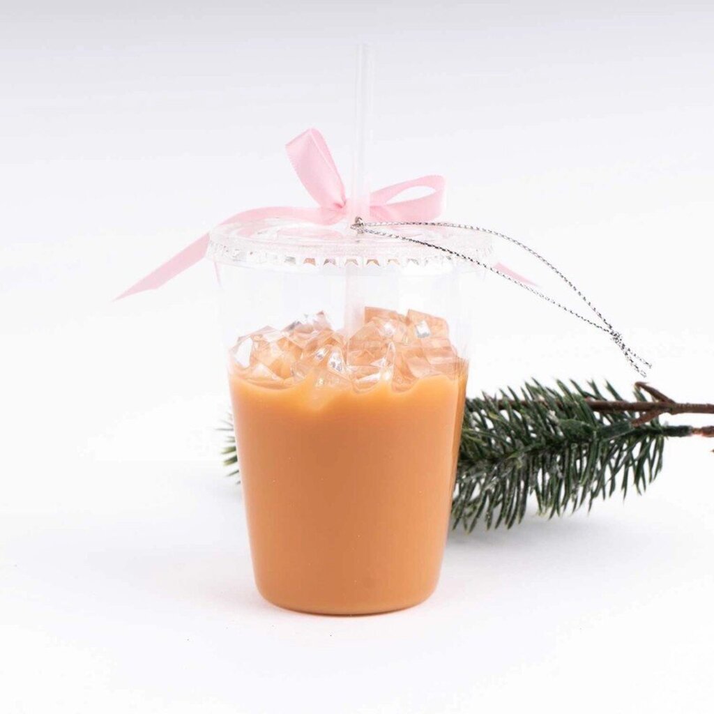 PINK ICED COFFEE BOXED ORNAMENT
