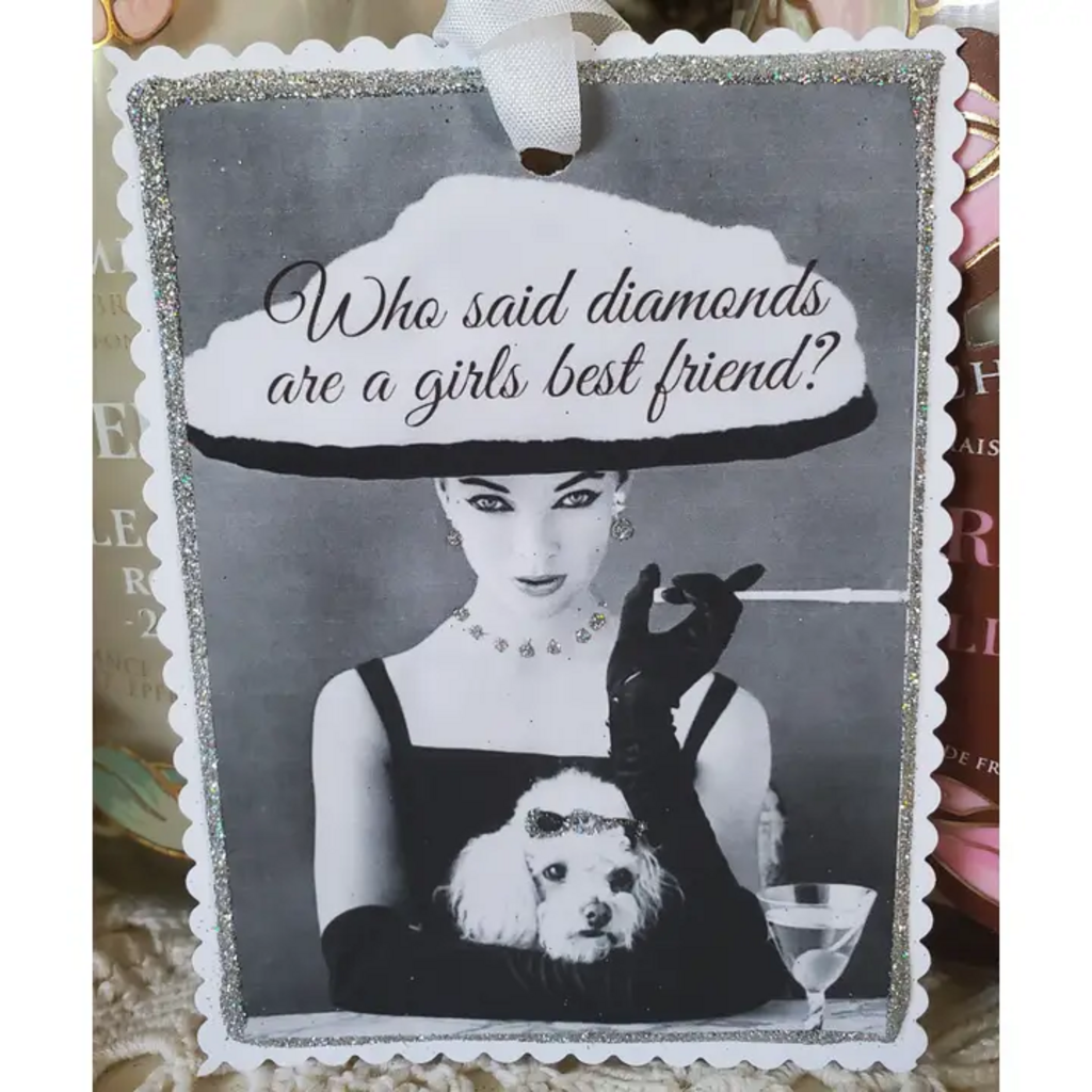 DIAMONDS GIRLS BEST FRIEND GIFT TAG