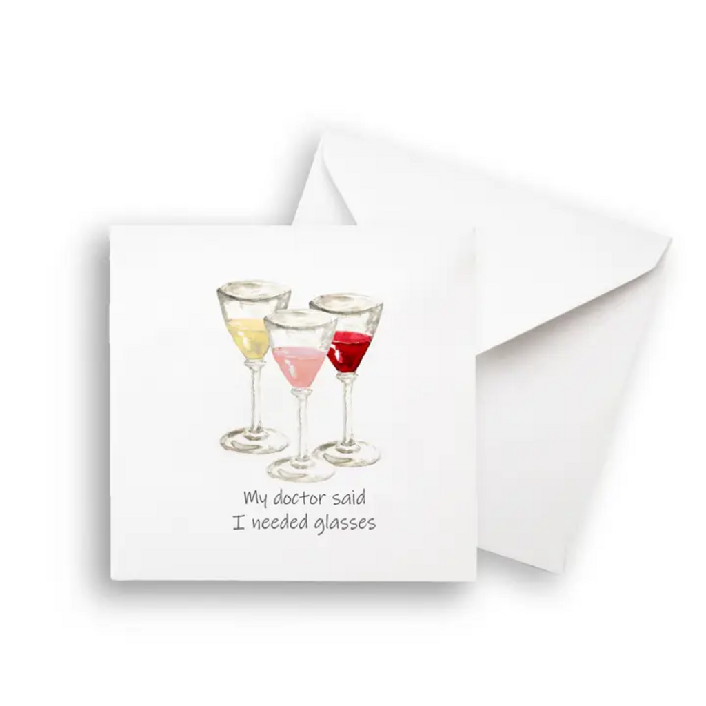 DOCTOR SAID NEEDED GLASSES NOTECARD