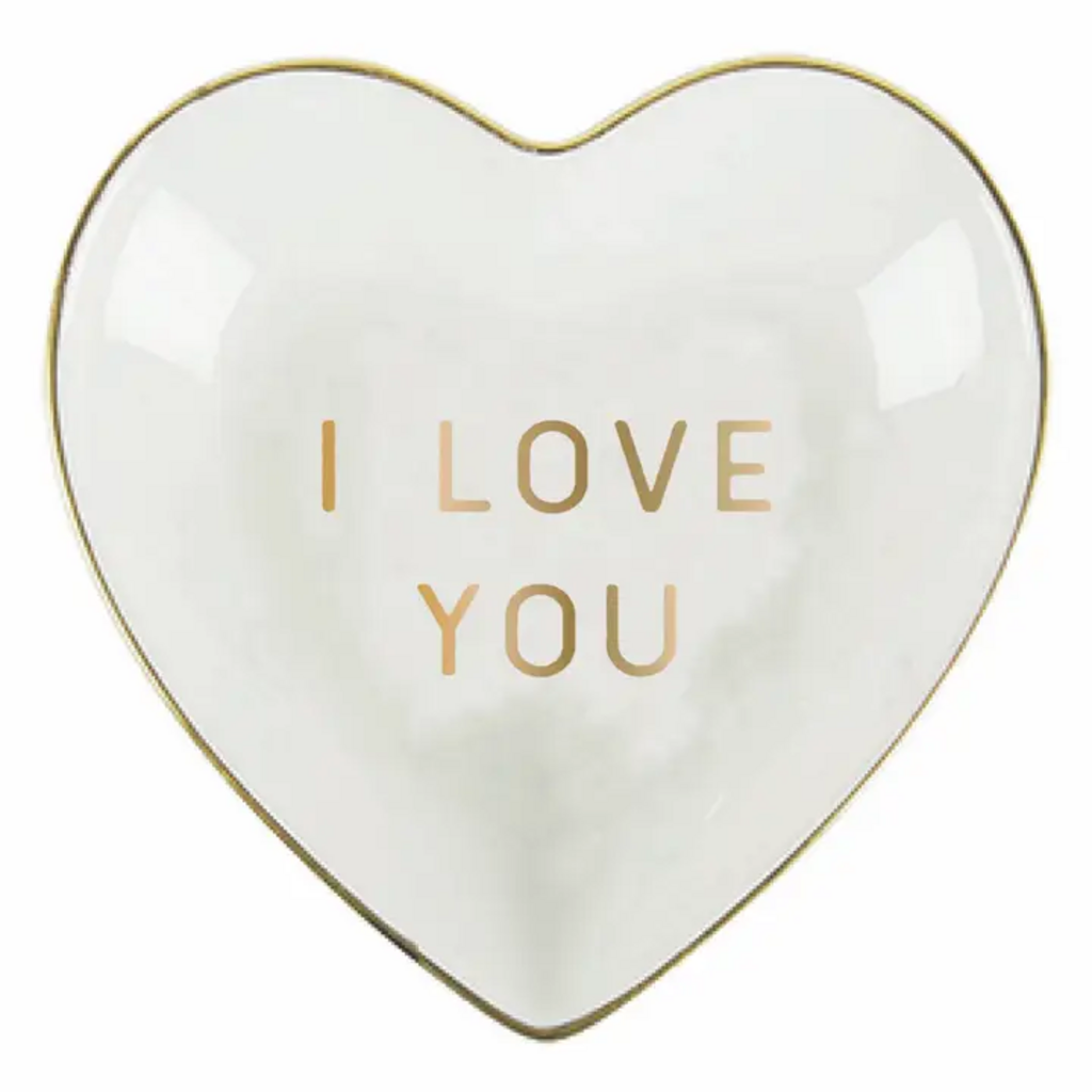 I LOVE YOU CERAMIC HEART SHAPED TRINKET DISH