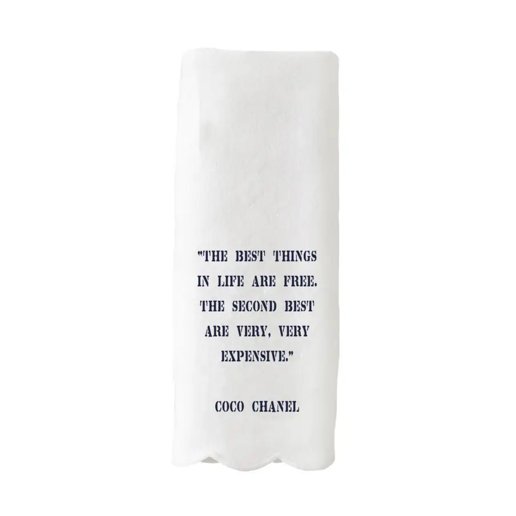 BEST THINGS IN LIFE SCALLOPED GUEST TOWEL