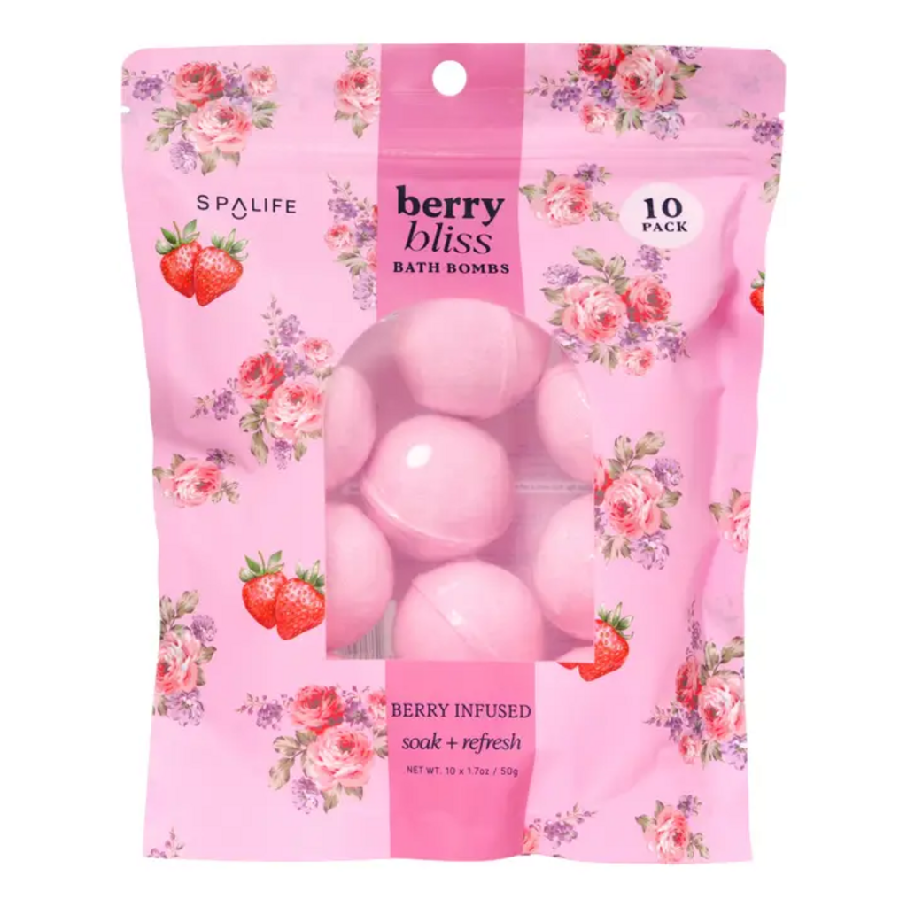 BERRY BLISS BATH BOMBS - 10 PACK