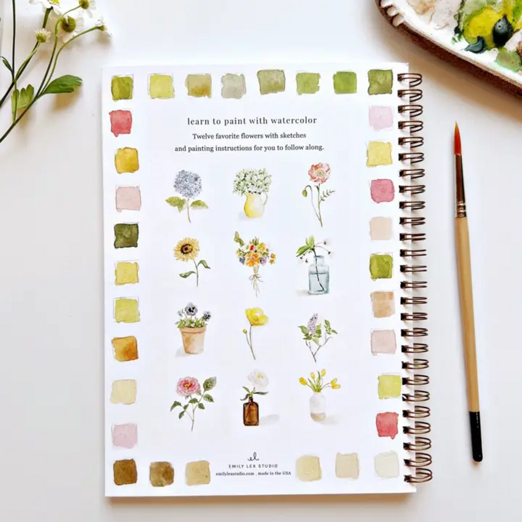 FLOWERS WATERCOLOR WORKBOOK