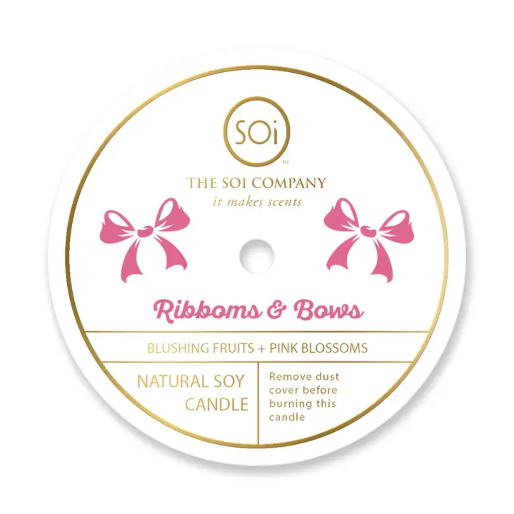 12OZ RIBBONS & BOWS BOW JAR CANDLE