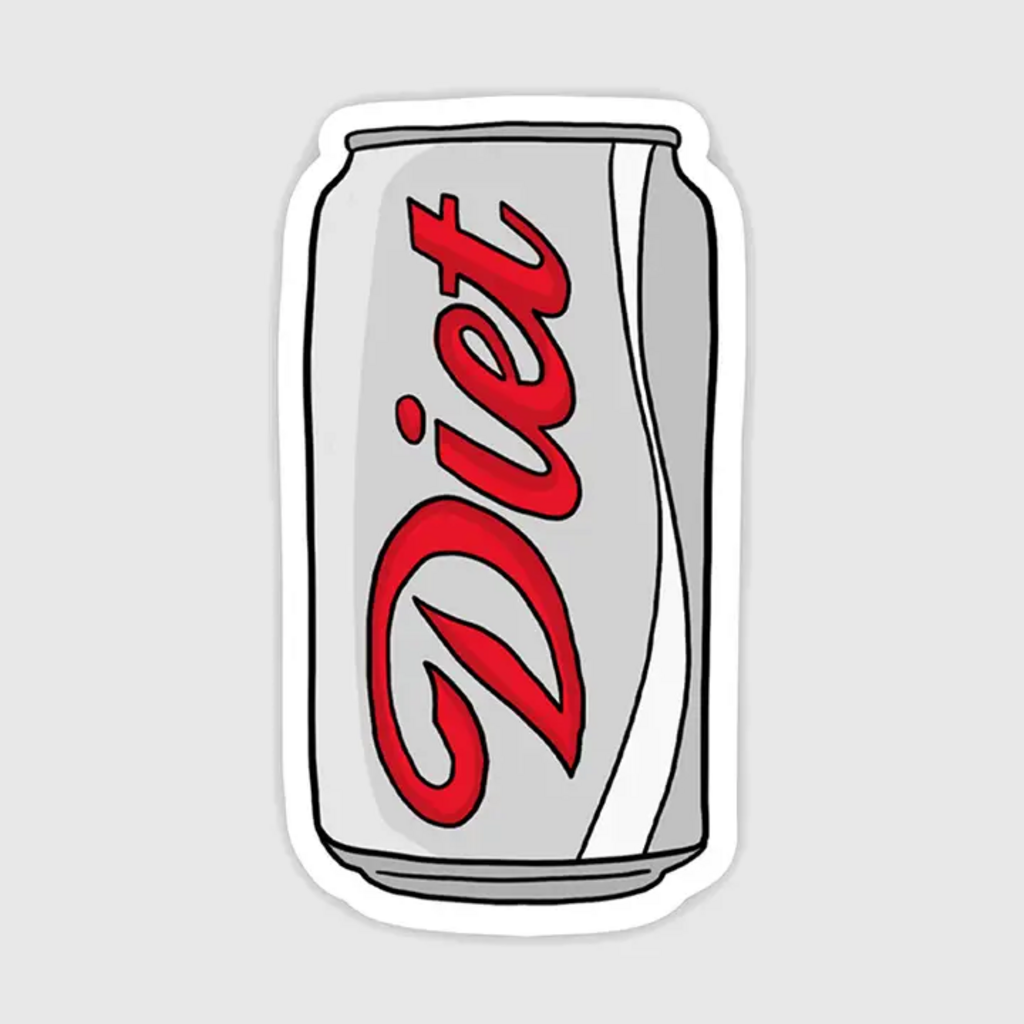 DIET SODA CAN STICKER
