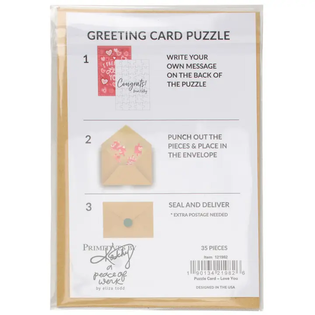 FREAKING LOVE YOU PUZZLE CARD