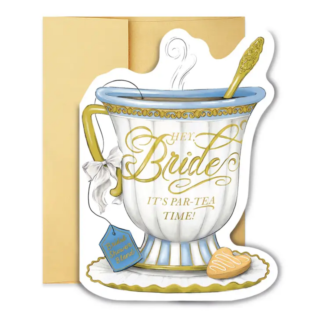 BRIDAL SHOWER TEACUP DIECUT CARD