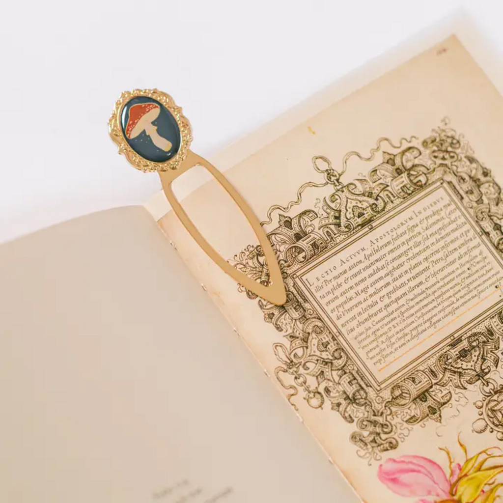 MUSHROOM METAL CLIP BOOKMARK