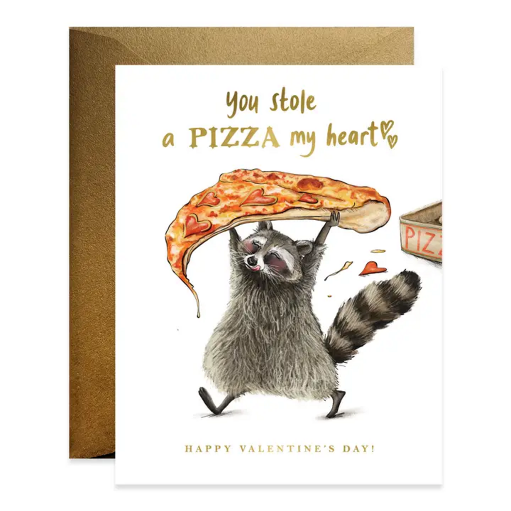 PIZZA MY HEART VALENTINE'S CARD