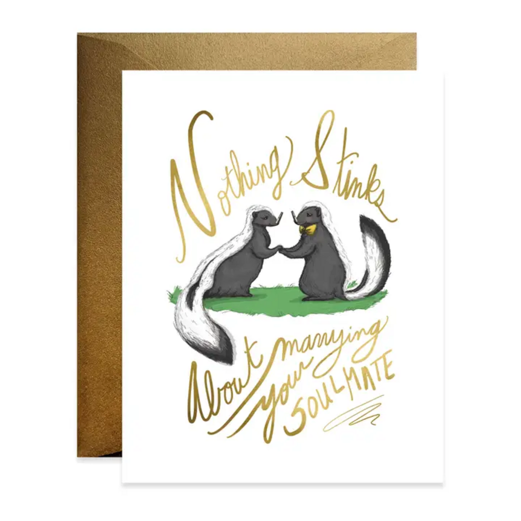 SKUNK WEDDING CARD