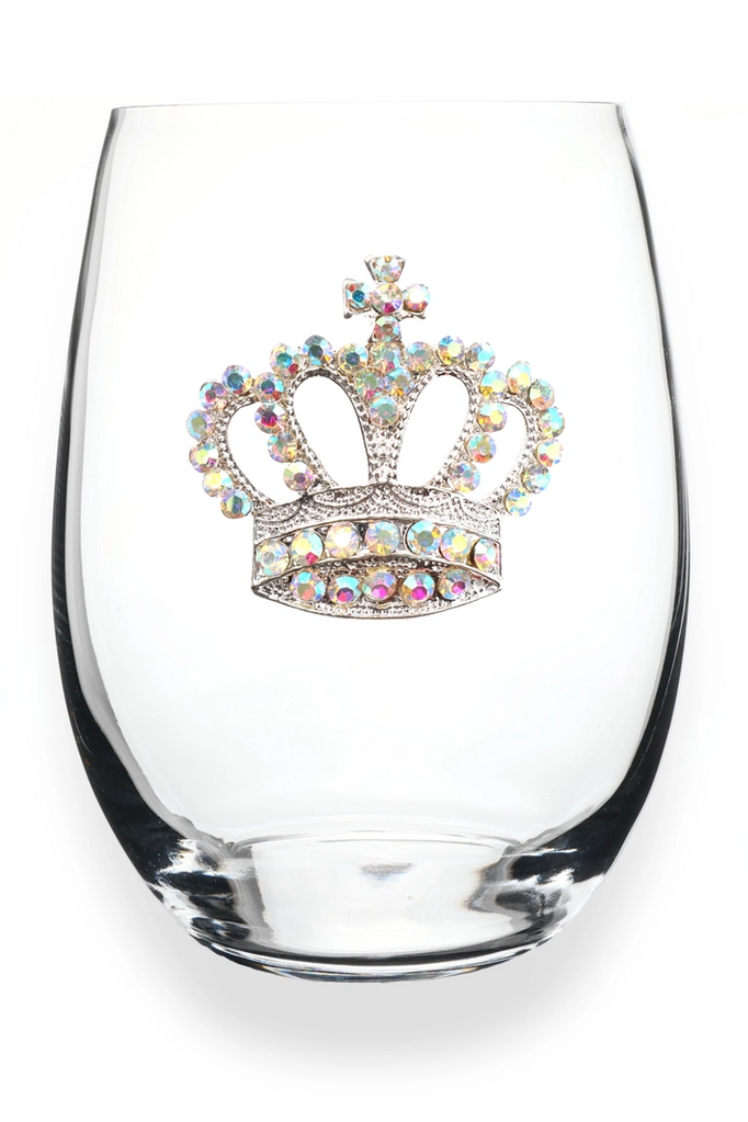 AB CROWN JEWELED STEMLESS WINE GLASS