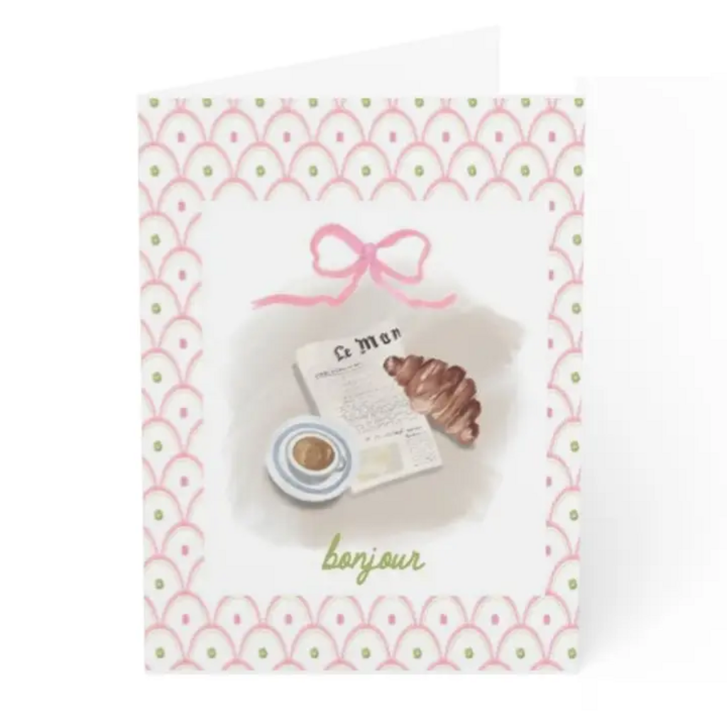 BONJOUR CROSSIANT GREETING CARD