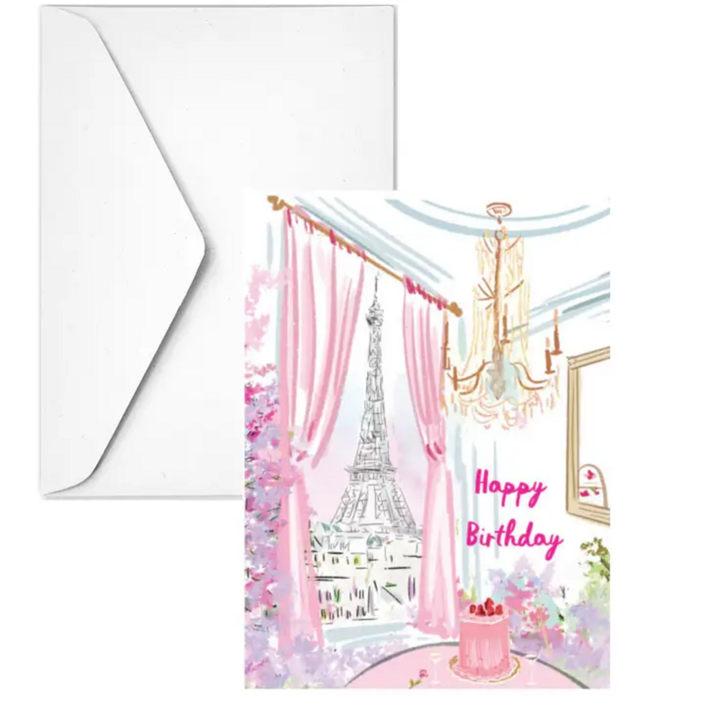 EIFFEL TOWER HOUSE OF BIRTHDAYS CARD