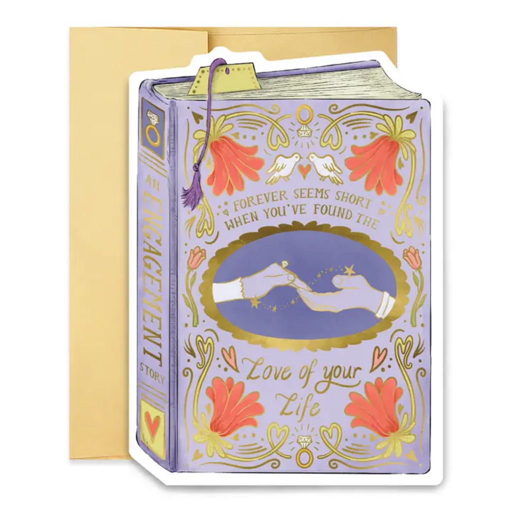 ENGAGEMENT BOOK COVER DIECUT CARD
