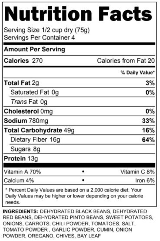 SANTA BARBARA SOUPS - VEGETABLE BEAN CHILI