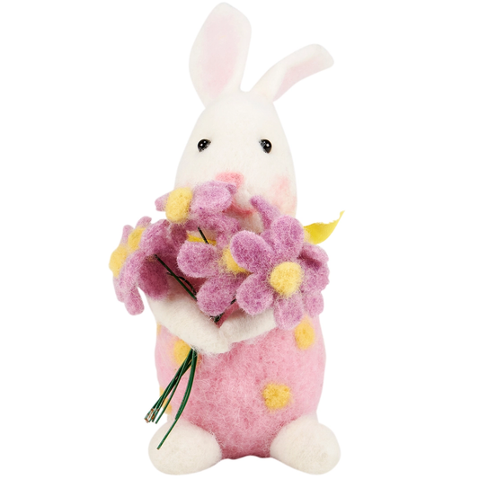 BUNNY W/BOUQUET CRITTER