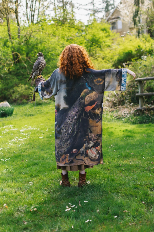WILD BEAUTY PEACOCK DUSTER BAMBOO KIMONO