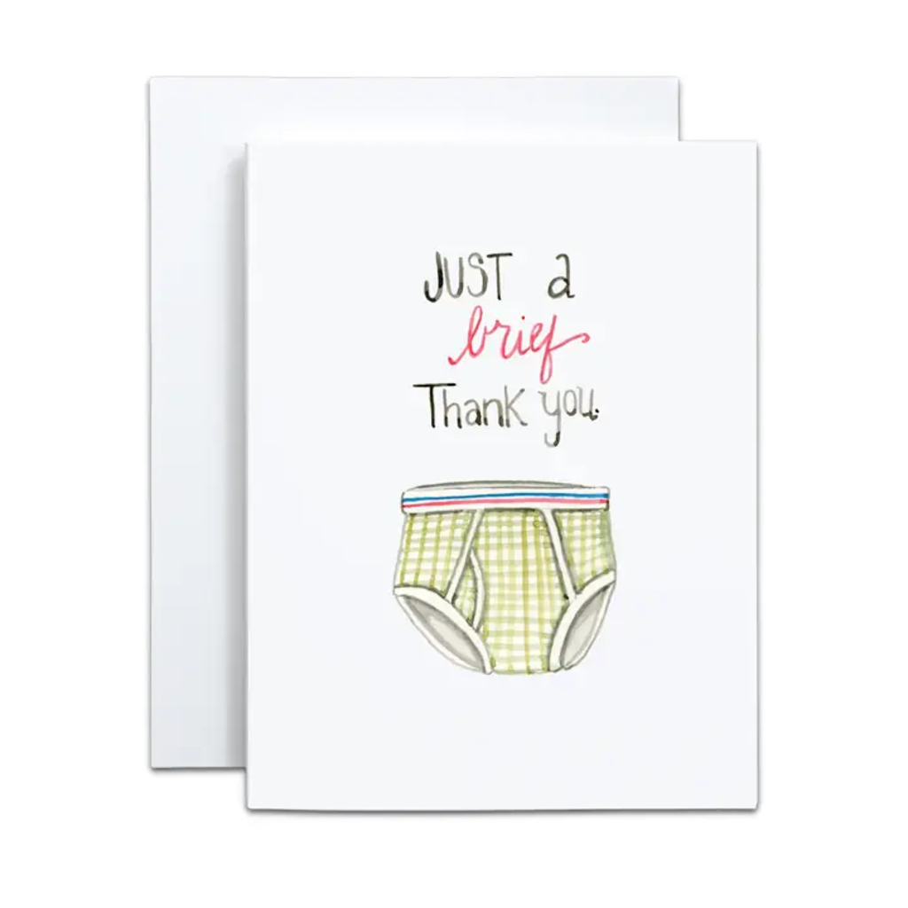 A BRIEF THANK YOU CARD