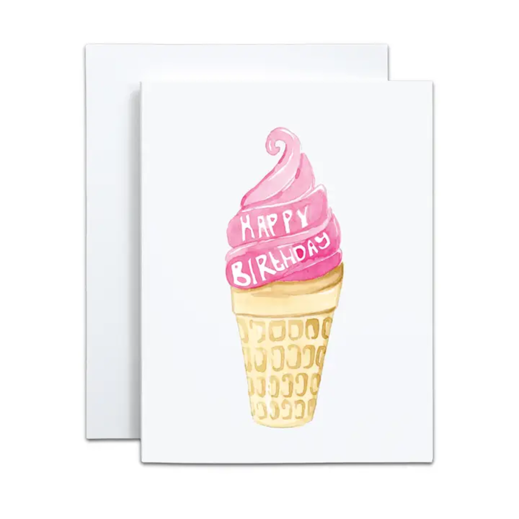 HAPPY BIRTHDAY ICE CREAM CONE CARD