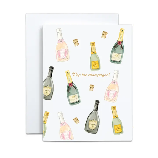 POP THE CHAMPAGNE BOTTLES CARD
