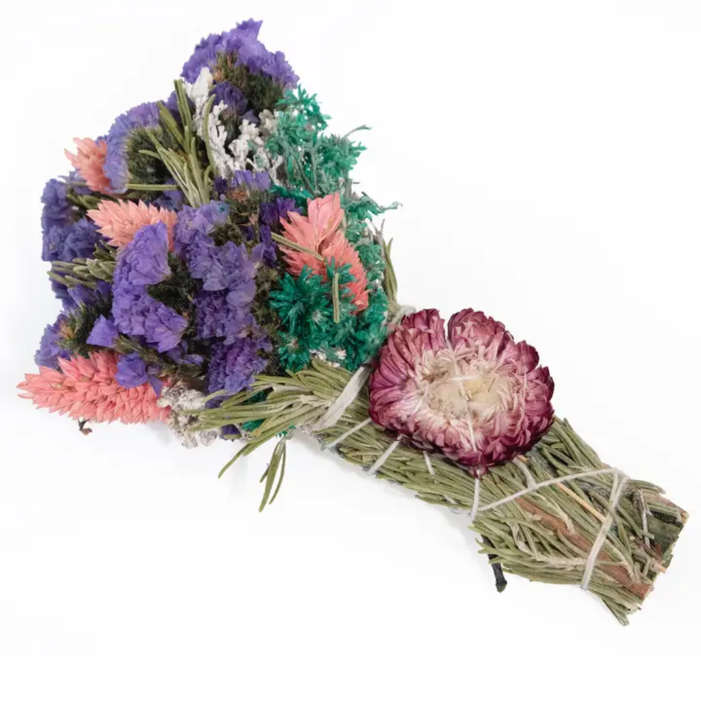 6" SUMMER FLORAL SMUDGE WAND BOUQUET