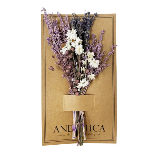 LAVENDER WILDFLOWER MINI CARDED BOUQUET