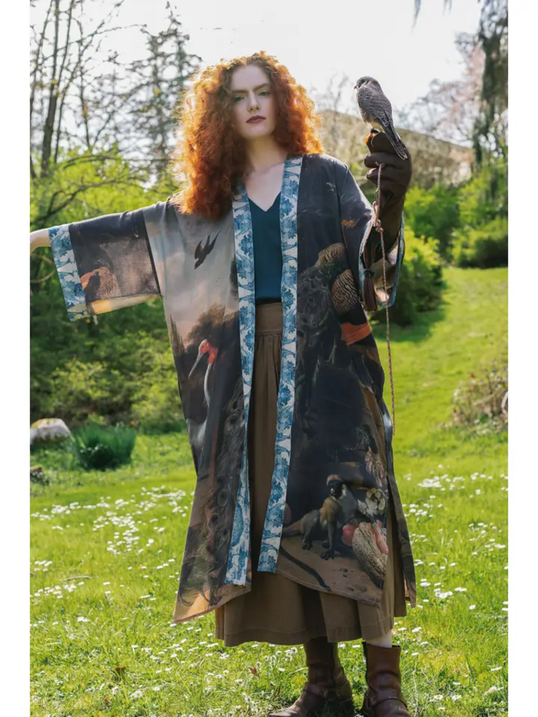 WILD BEAUTY PEACOCK DUSTER BAMBOO KIMONO
