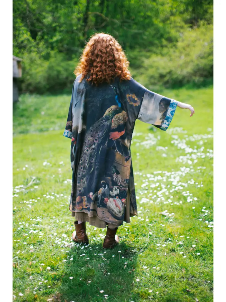 WILD BEAUTY PEACOCK DUSTER BAMBOO KIMONO