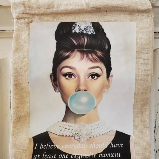 AUDREY HEPBURN CANVAS GIFT BAG