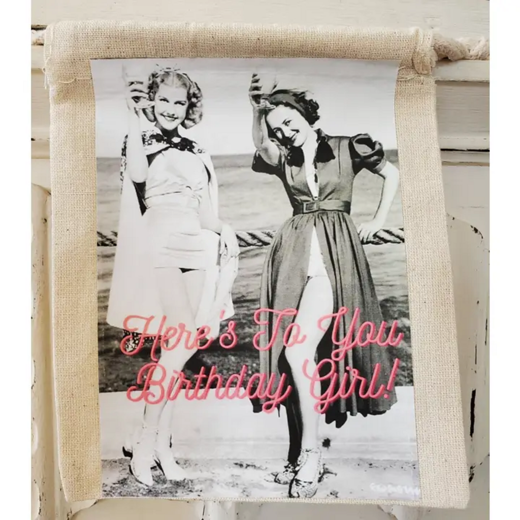 BIRTHDAY GIRL CANVAS GIFT BAG