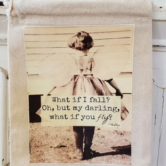 WHAT IF YOU FLY CANVAS GIFT BAG