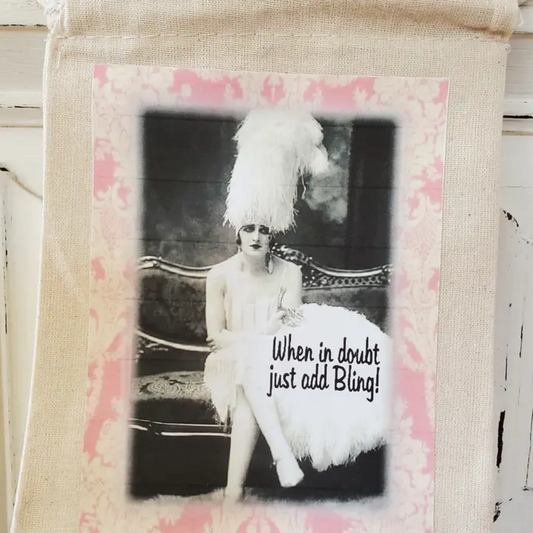 JUST ADD BLING CANVAS GIFT BAG