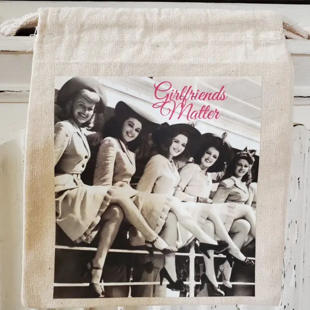 GIRLFRIENDS MATTER CANVAS GIFT BAG
