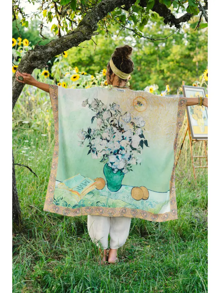 I PAINT MY DREAMS VAN GOGH GODDESS BAMBOO KIMONO