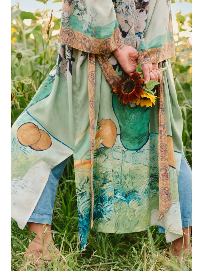 I PAINT MY DREAMS VAN GOGH DUSTER BAMBOO KIMONO