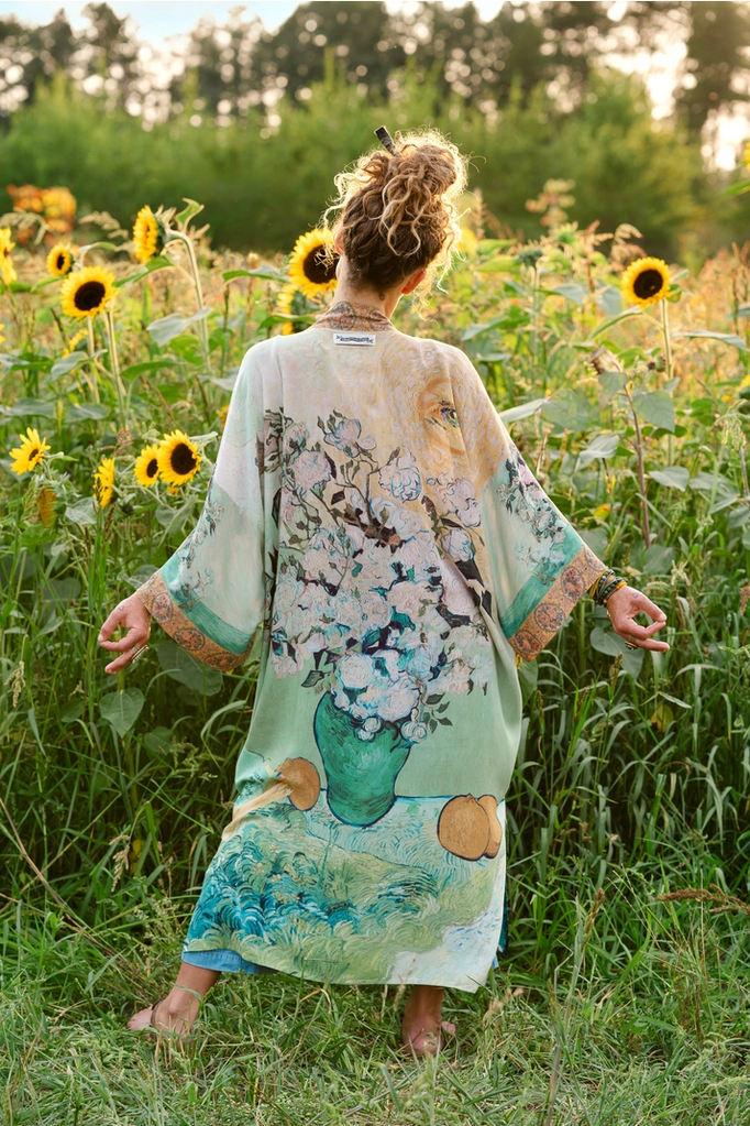 I PAINT MY DREAMS VAN GOGH DUSTER BAMBOO KIMONO