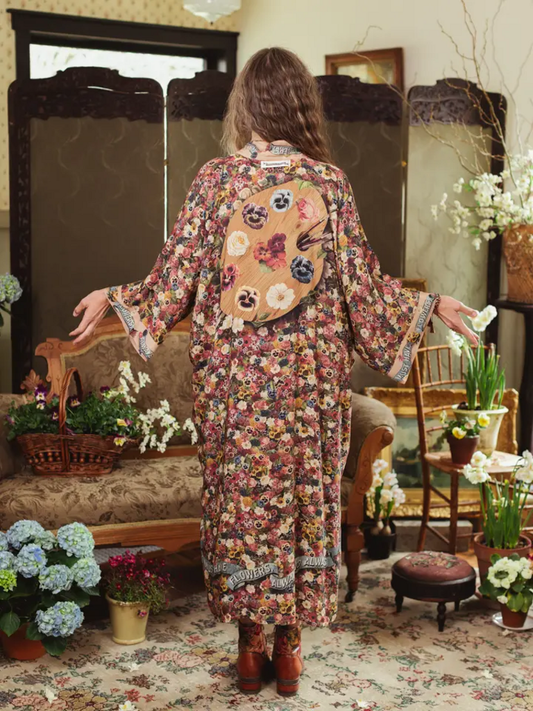 ART OF LIFE FLORAL BAMBOO DUSTER KIMONO