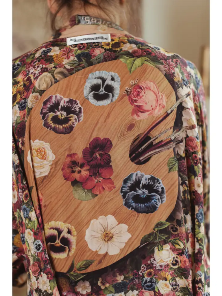 ART OF LIFE FLORAL BAMBOO DUSTER KIMONO