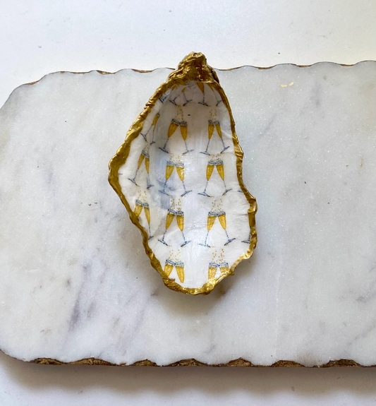 CHAMPAGNE FLUTES OYSTER SHELL - LARGE