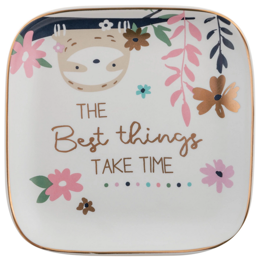 FLORA SLOTH SQUARE TRINKET DISH