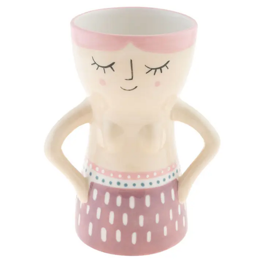 REYNA LILAC BUSTY LADY VASE