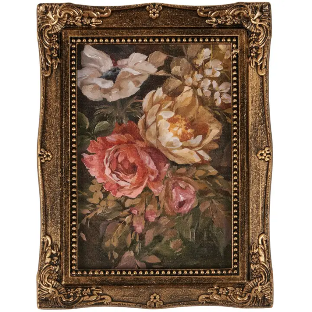 MOODY FLORAL FRAMED WALL ART