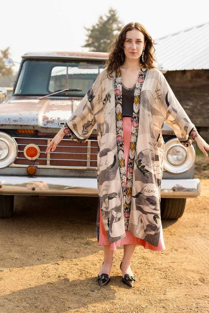 TAKE MY HAND BAMBOO BOHO DUSTER KIMONO