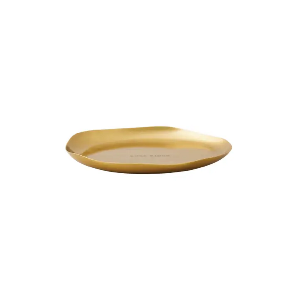 6" ROUND GOLD CANDLE PLATE